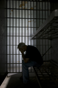 Man in Jail Cell