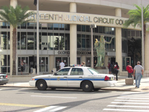 Police Car Outside Court