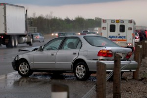 Silver Honda Car Accident